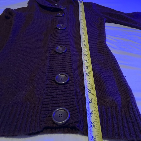 Cute Wet Seal large buttoned button-up hooded sweater size XS women’s - Picture 9 of 16